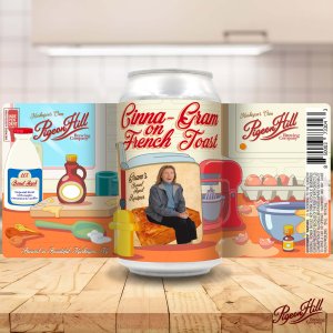 Can of Pigeon Hill's Cinna-Gram on French Toast showing the full label