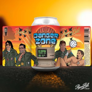 Can of Pigeon Hill's Danger Zone DIPA showing the full label